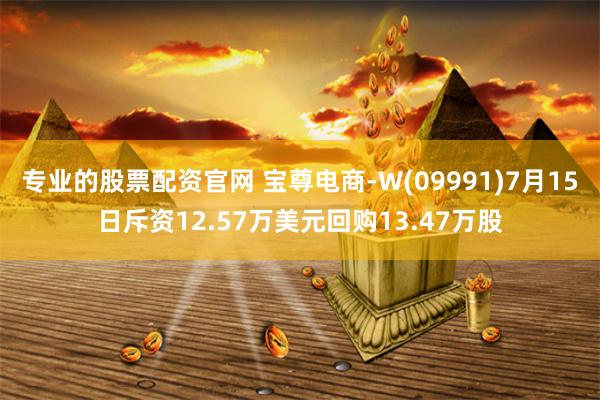 专业的股票配资官网 宝尊电商-W(09991)7月15日斥资12.57万美元回购13.47万股
